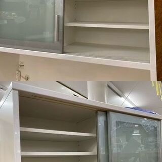 【愛品館 江戸川店】松田家具　キッチンボード　食器棚　ID:151-006918-007　配送可　代引き配送可（代引きの場合は現金のみのお取り扱になります）