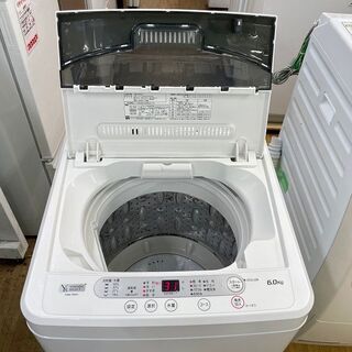 超美品【 YAMADA 】ヤマダ電機オリジナル 洗濯6.0㎏ 全自動洗濯機 ステンレス槽だから黒カビの発生を抑えて清潔 YWM-T60G1