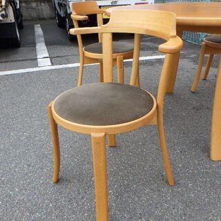 カンディハウス ルントオム 丸テーブル チェアー 4人掛け