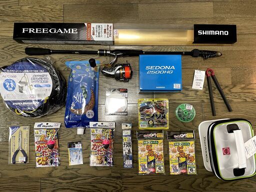 釣り具一式【SHIMANO FREEGAME S86ML-4など】