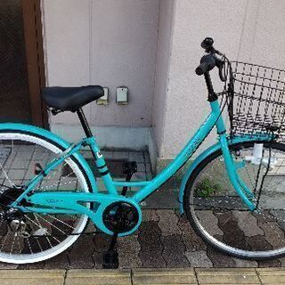 青いシティサイクル チャイルド