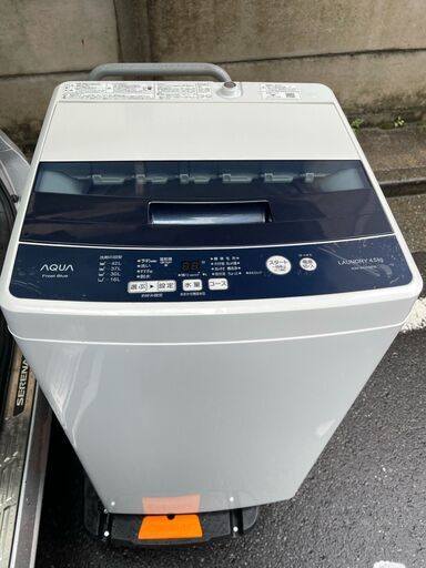 ■都内近郊無料で配送、設置いたします■美品　2019年製　洗濯機　AQUA　AQW-BK45G(FB)　4.5キロ■AQ01