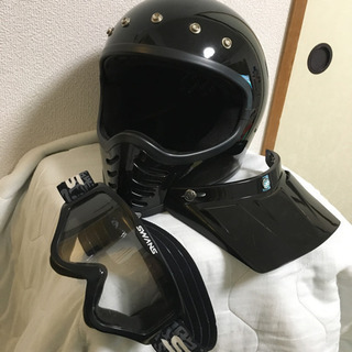 ヴィンテージオフロードヘルメットブラック