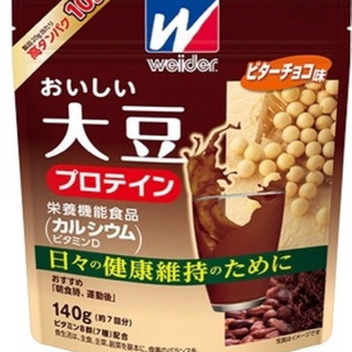 値下げ〜おいしい大豆プロテインビターチョコ味140g 300円
