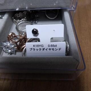 k18yg　0.65ct　ブラックダイヤモンドピアス