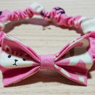 【ネット決済・配送可】猫用首輪 かわいい猫のイラスト模様 ピンク(3)