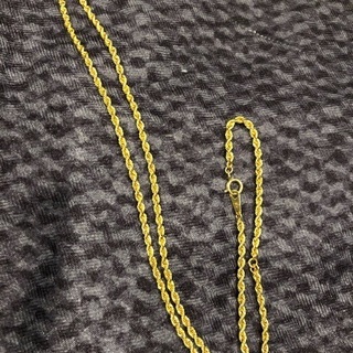 K18ロープチェーンネックレス