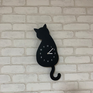 黒猫の掛け時計