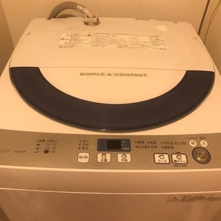 洗濯機　シャープ　5.5キロ　ES-GE55R