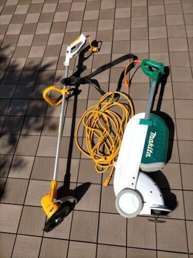 電動 芝刈り機 草刈機 2台 ほぼ新品! これから伸びる季節です