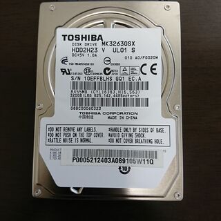 【値下げ】TOSHIBA　2.5inchHDD　320GB　MK...