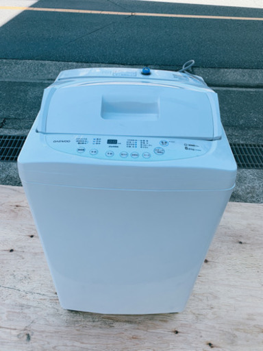 DAEWOO 洗濯機 6.0kg DW-S60AM 2018年製 人気 風乾燥機能搭載 ワイド洗濯槽 ビックフィルター