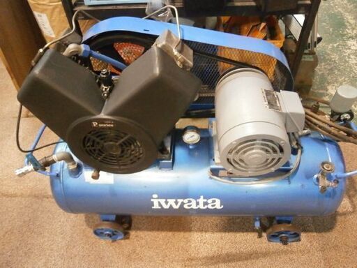 ☆中古品 岩田コンプレッサー 3馬力 SU-22P 三相200V 動作問題なし☆