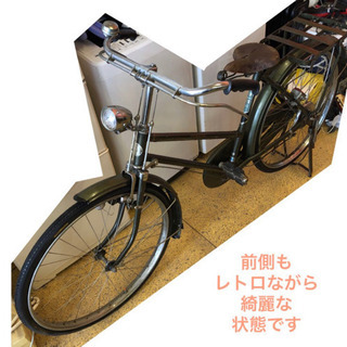 鉄自転車 レトロ自転車 26インチ 緑色 アンティーク　NO.163