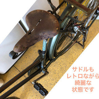 鉄自転車 レトロ自転車 26インチ 緑色 アンティーク　NO.163