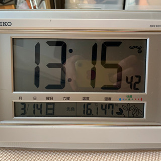 卓上デジタル時計　SEIKO SQ432W あげます