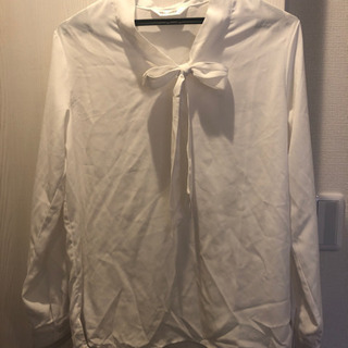 【衣服】レディースボウタイ シャツ ホワイト