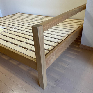 【ネット決済】無印良品 木製ベッド タモ材 ダブル