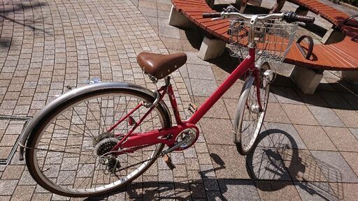 26ｲﾝﾁ SHIMANO 自転車 6段階変速 鍵交換済