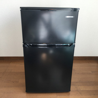 【ネット決済】冷蔵庫　2ドア　90L black 【美品】