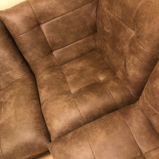 L字型ソファー　レザーテックス製　