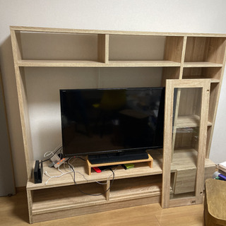LOWYA ロウヤ テレビ台 ハイタイプ 幅160cm オーク (引き取り限定