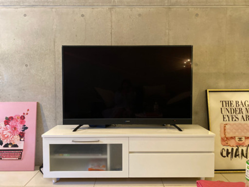 TV５５インチ＋白のテレビボード