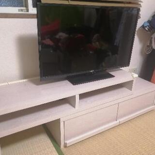 液晶テレビ　テレビ台付　COBYの43cm×73cm