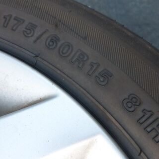 日産純正　キューブなど　アルミホイール＋ほぼ新品タイヤ　175/60R15　4本