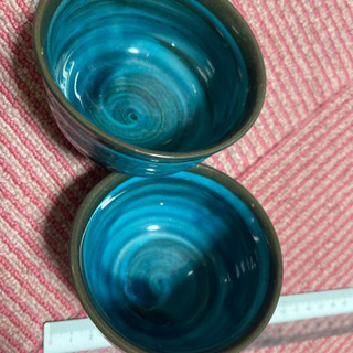 【5個セット】食器(12) 青色が綺麗な湯呑み
