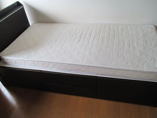 シングルベッド　SHOHT ROCKET COIL　MATTRESS　敷布団付き　状態良い 6800円