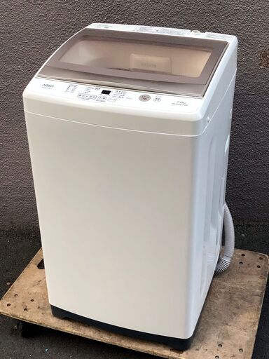 ㉖【6ヶ月保証付・税込み】2019年製 アクア 7kg 全自動洗濯機 AQW-GS70G【PayPay使えます】