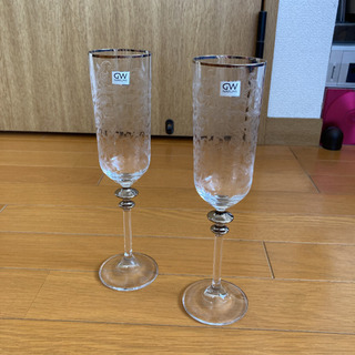 【未使用】GW NARUMI シャンパン グラス ペア ガラス