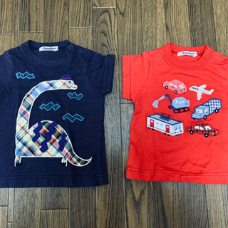 【半額以下/美品】familiar Tシャツ セット 恐竜 乗物