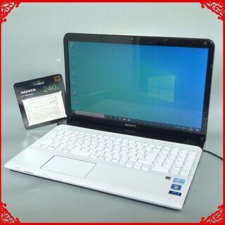 送料無料 新品SSD240GB 中古良品 15.5型 SONY VAIO SVE15117FJW ノート