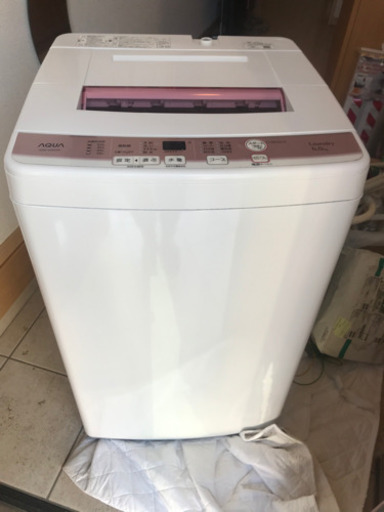 洗濯機6.0kg お譲りします。AQUA-KS6F(P)2017製
