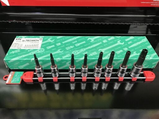大幅値下げKTC　TBT308TH　9.5sq.T型いじり止めトルクスビットソケットセット[8コ組]【うるま市田場】