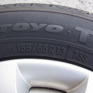 軽用・夏タイヤ・155・65・13 TOYO・2017年 良品 鉄ホイール