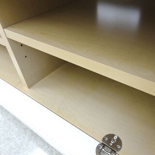 ▻ローボード 幅180cm 白エナメル天板 テレビボード AVボード 収納家具