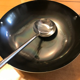 中華鍋　直径約32.5cm     お玉　