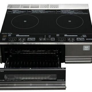 【未使用！】アイリスオーヤマ据置型2口IHクッキングヒーター（IHC-SG221V）