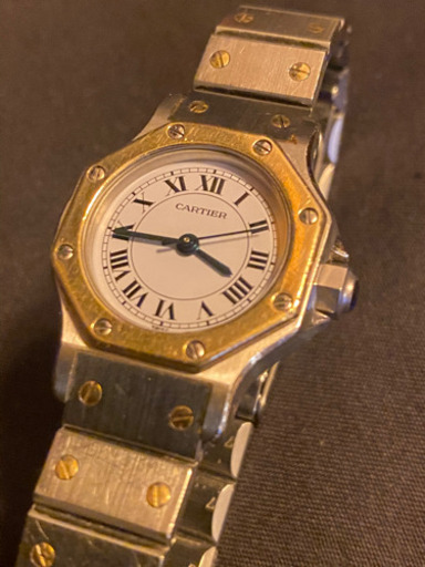 可動品 CARTIER カルティエ サントス オクタゴン SS×YG K18 腕時計 ...