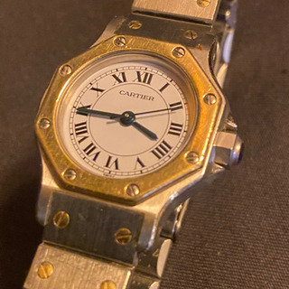 可動品　CARTIER カルティエ サントス オクタゴン SS×YG K18 腕時計　自動巻