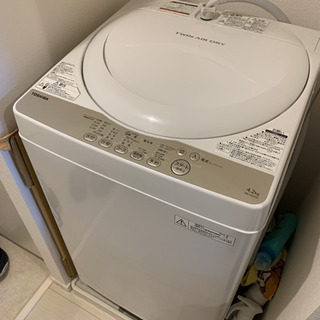 TOSHIBA 洗濯機　一人暮らしに最適　4.2kg