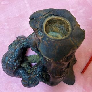 ★アンティーク・屋久杉?工芸品・高さ30㎝×横35㎝・天然木の一輪挿し・花器・オブジェ★