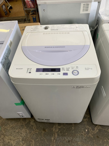シャープ 全自動洗濯機 ES-GE5A-V 2017年製 5.5kg 風乾燥付 | sedelg ...