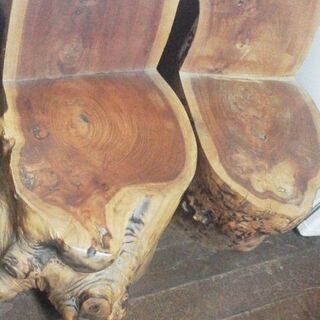 🍓 変木化した  欅 けやき椅子🧐と盤。
