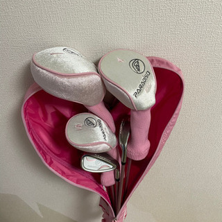 【ネット決済・配送可】レディース　ゴルフ　ハーフセット7本　ピンク