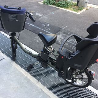 地域限定送料無料　パナソニック　ギュットクルーム　DX　三人乗り　子供乗せ　16AH　薄緑　ビッケ　キッスミニ　神戸市　電動自転車