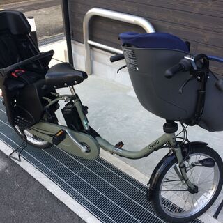 地域限定送料無料　パナソニック　ギュットクルーム　DX　三人乗り　子供乗せ　16AH　薄緑　ビッケ　キッスミニ　神戸市　電動自転車